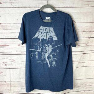 Star Wars T-shirt Medium A New Hope Graphic Luke Leia Obiwan Vader Han Solo R2D2